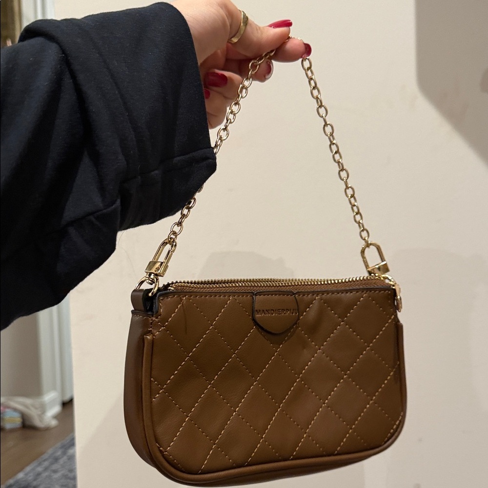 Brown Quilted Women's Bag